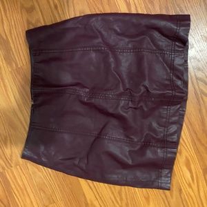 Free People Faux Leather Skirt